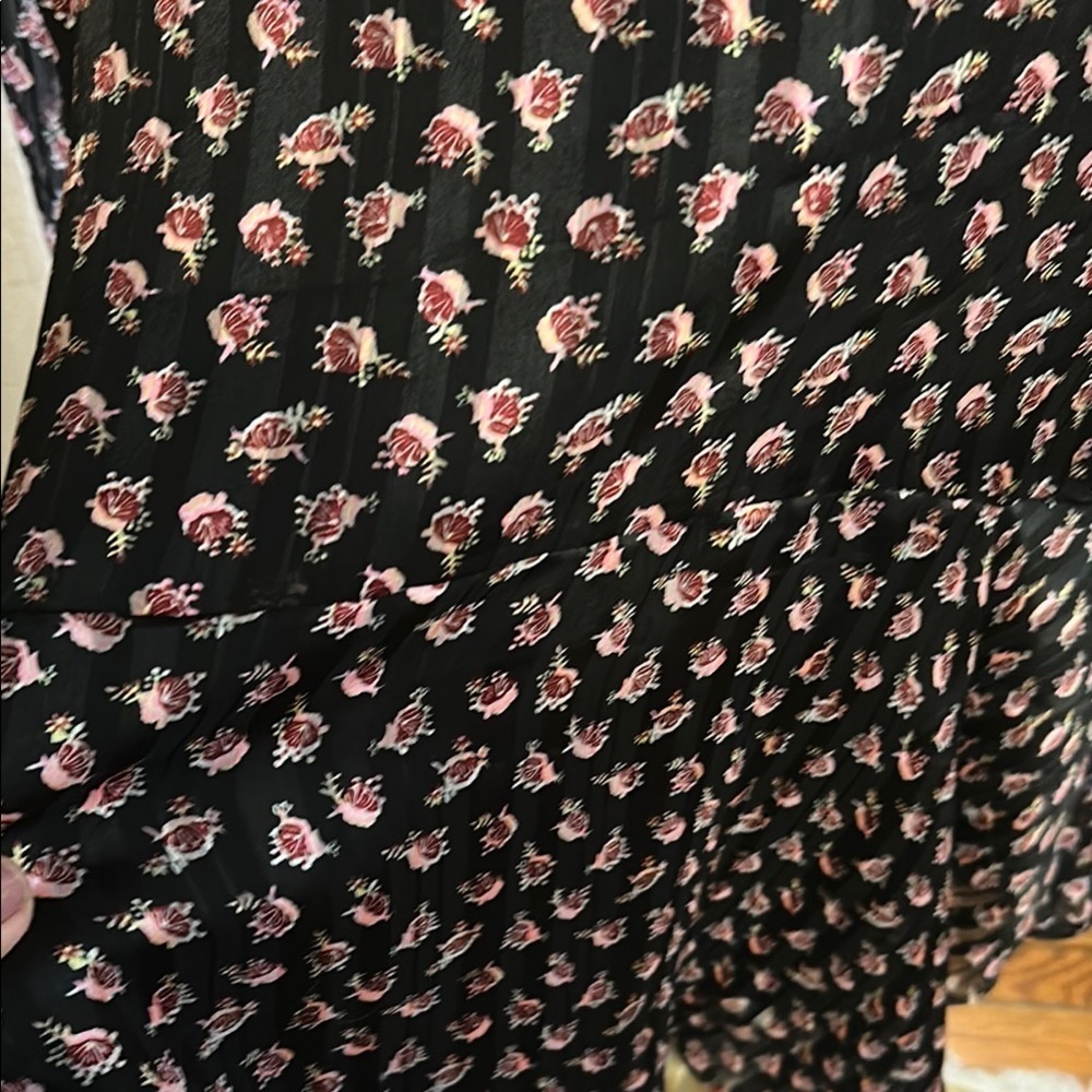 Scotch & Soda Black and Pink Floral Long Sleeve Dress - Picture 3 of 10